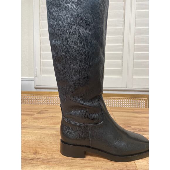 Larroudé Knee-High Equestrian Style Boots Black Leather Size 6.5 NWOB Inside Zip - Picture 16 of 16